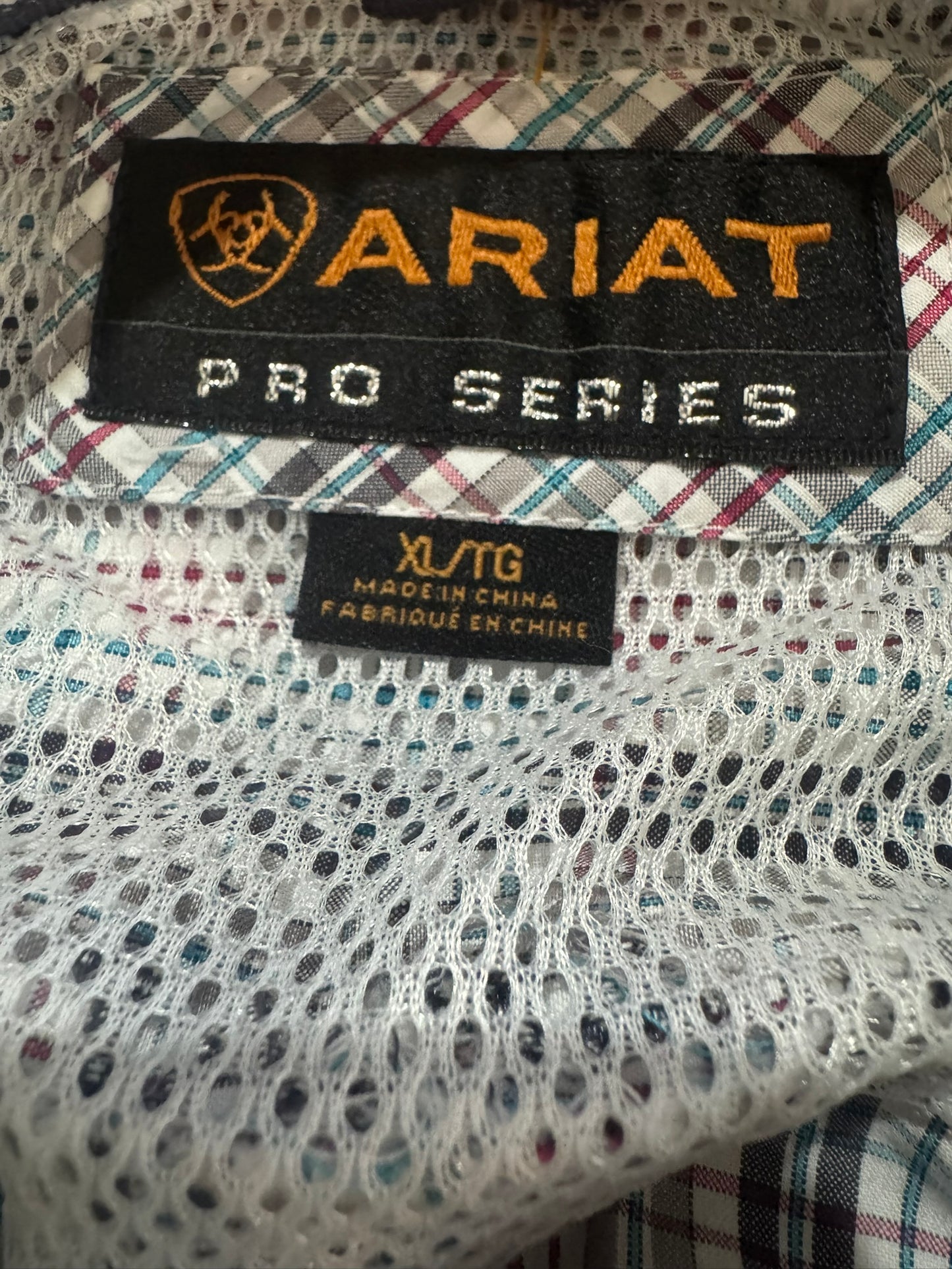 Ariat Pro Series Gray Plaid Western Shirt