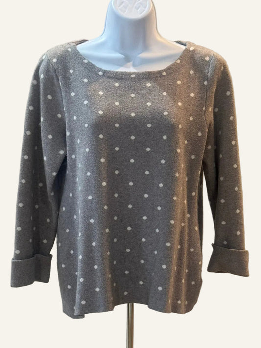 Cynthia Rowley Gray Polka Dot Sweater