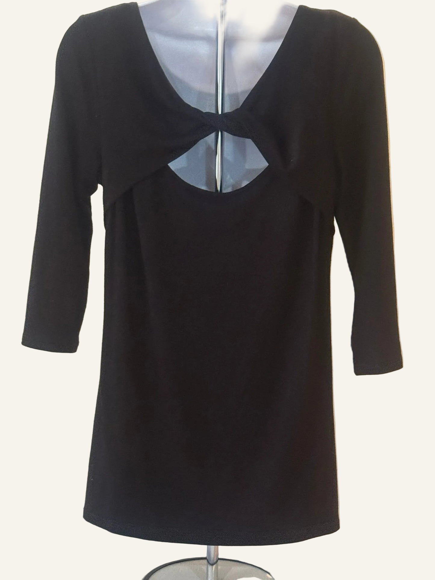 Colette Black Keyhole Blouse