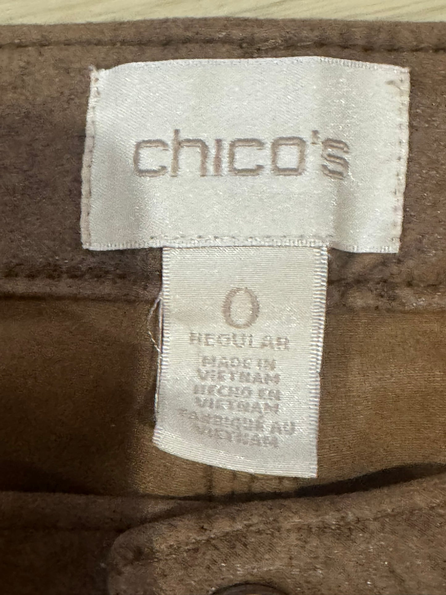 Chico's Women's Brown Faux Suede Pants