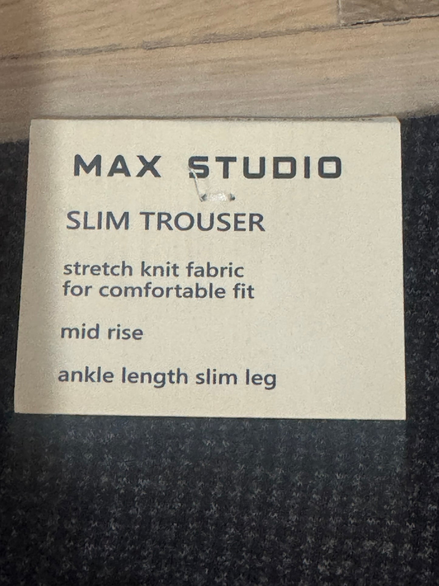 Max Studio Gray Women's Checkered Trousers