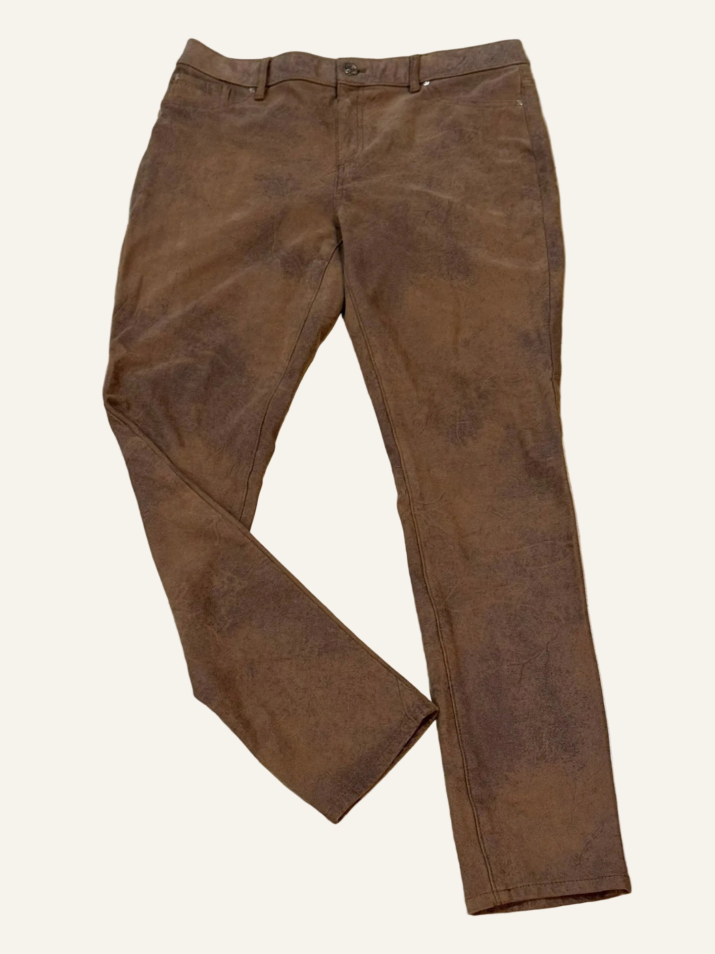 Chico's Women's Brown Faux Suede Pants