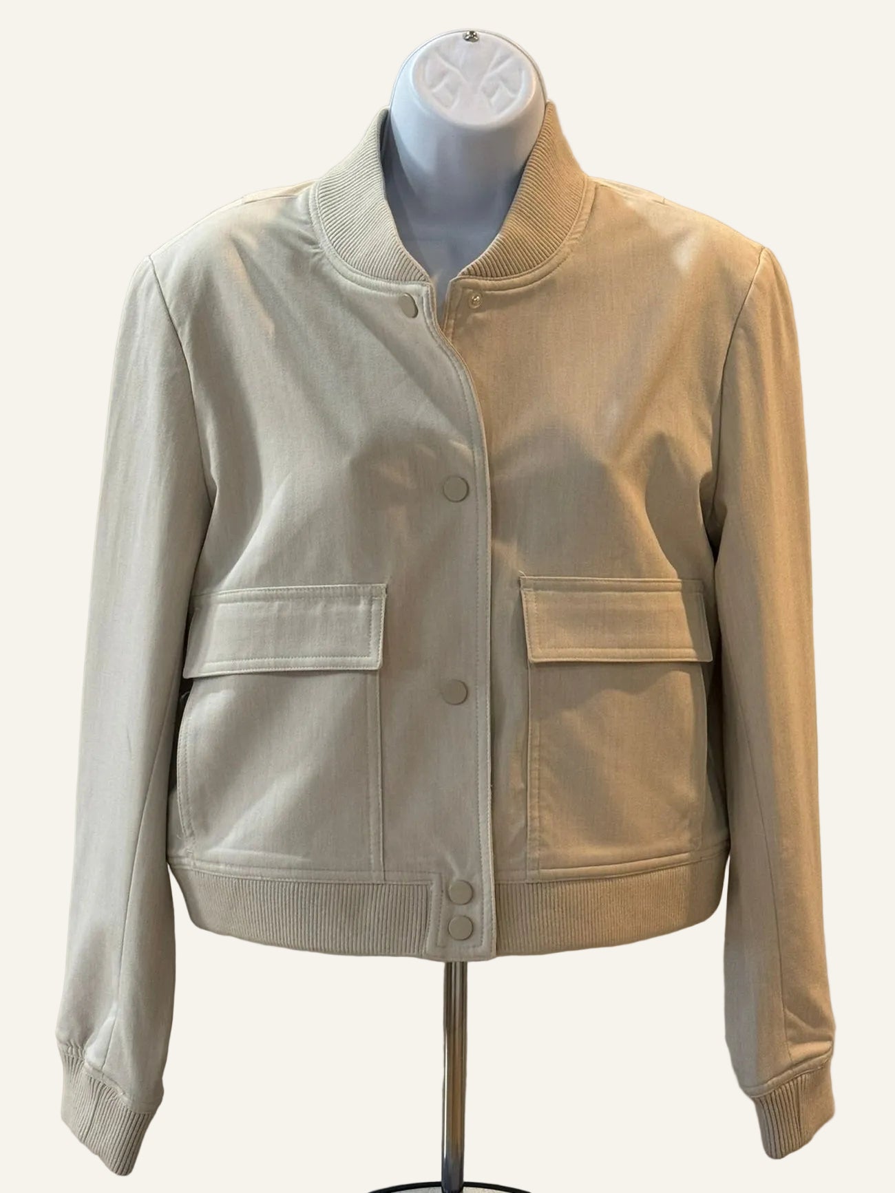 Rachel Zoe Beige Bomber Jacket