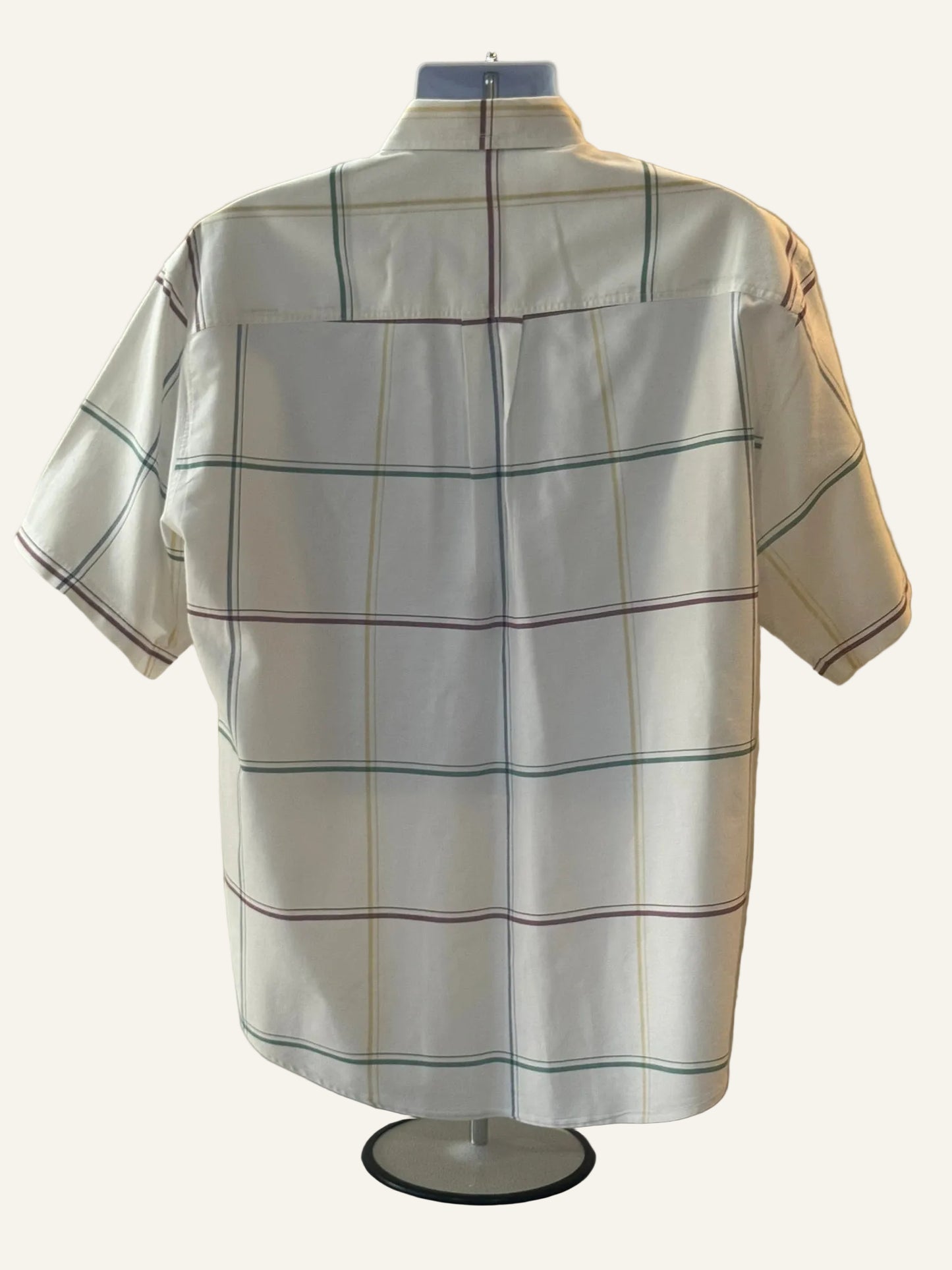 Claiborne White Multicolor Plaid Shirt