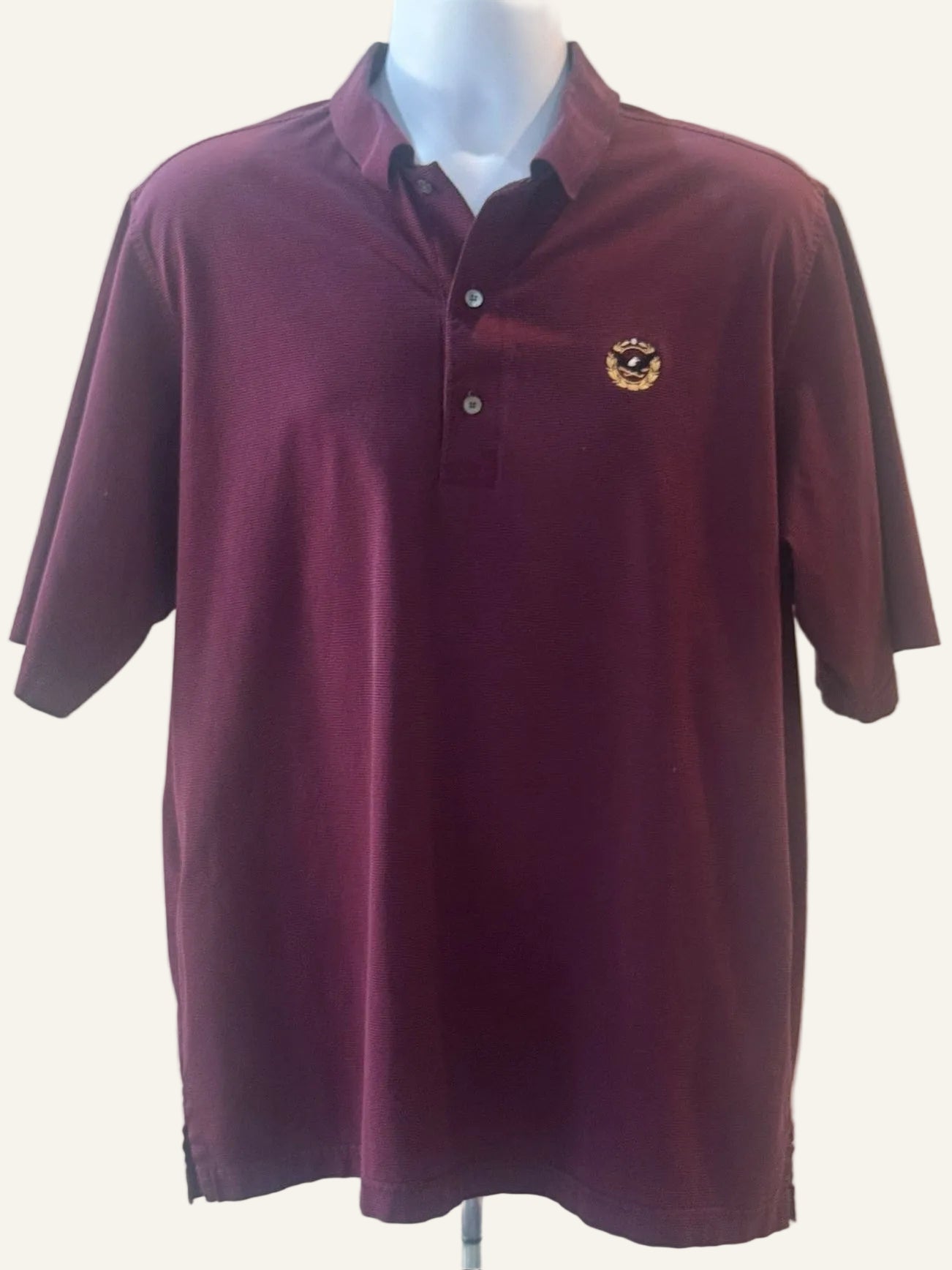 Carnoustie Striped Wine Polo Shirt