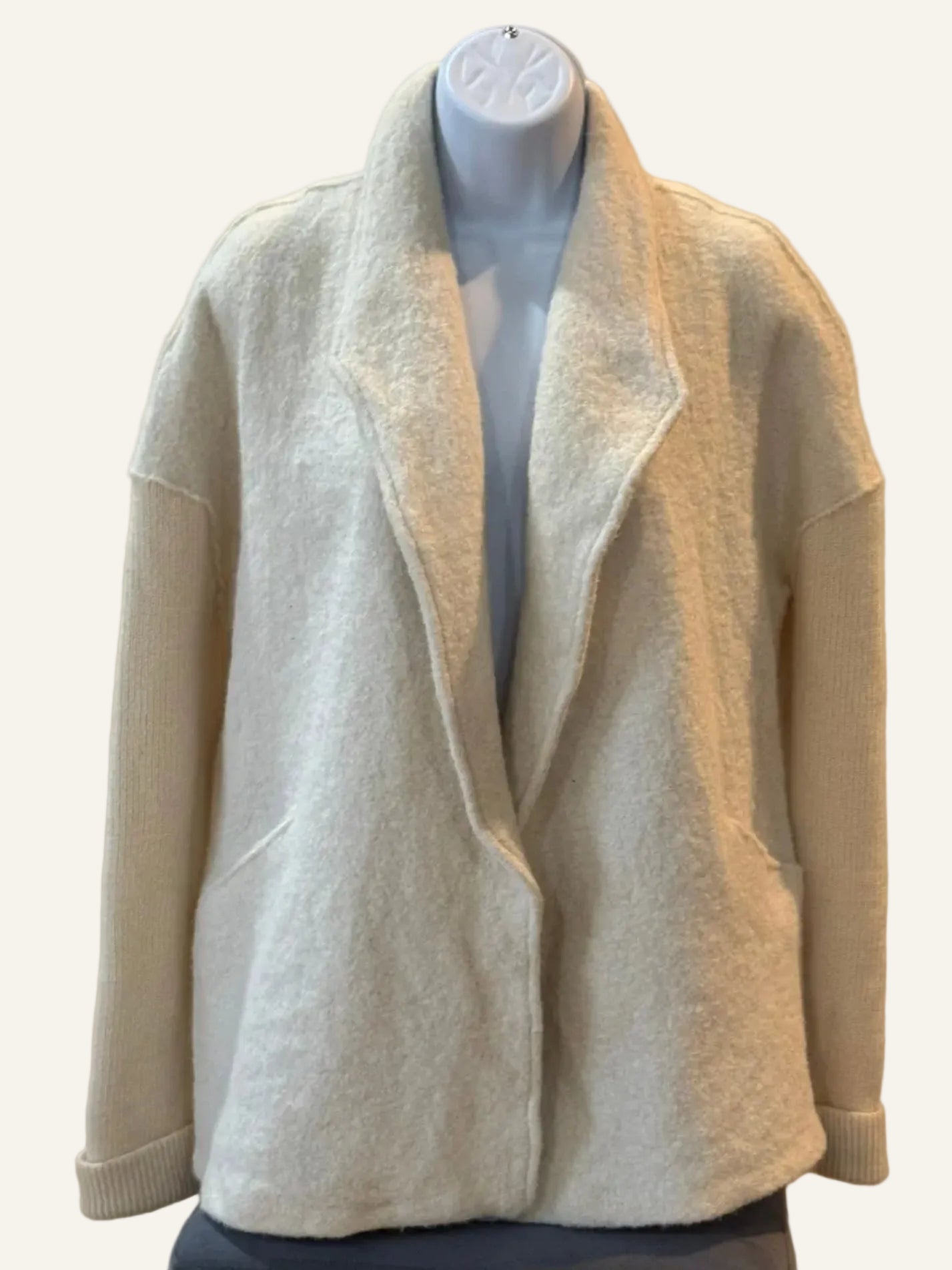 Cynthia Rowley Beige Wool Blend Jacket