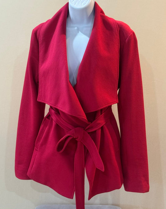 UB Los Angeles Rose Red Draped Jacket