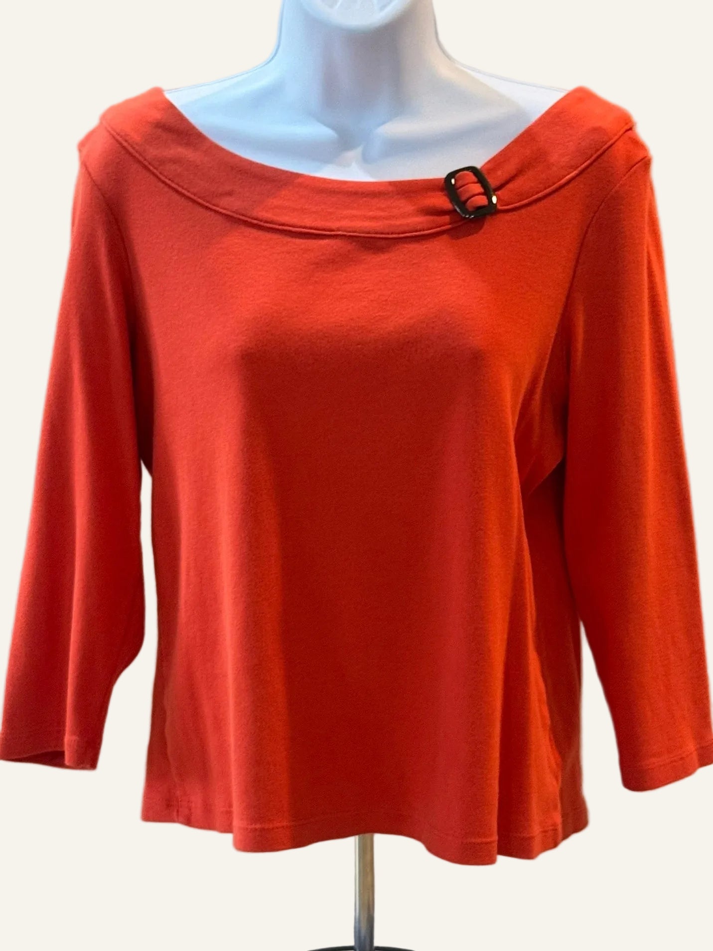 Rafaella Orange Buckle Top