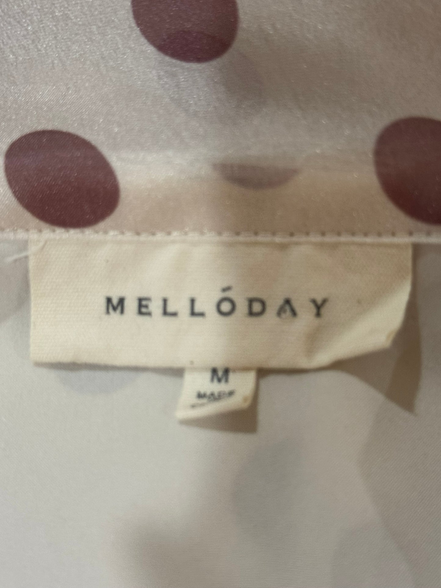 Vintage Mellody White Polka Dot Blouse