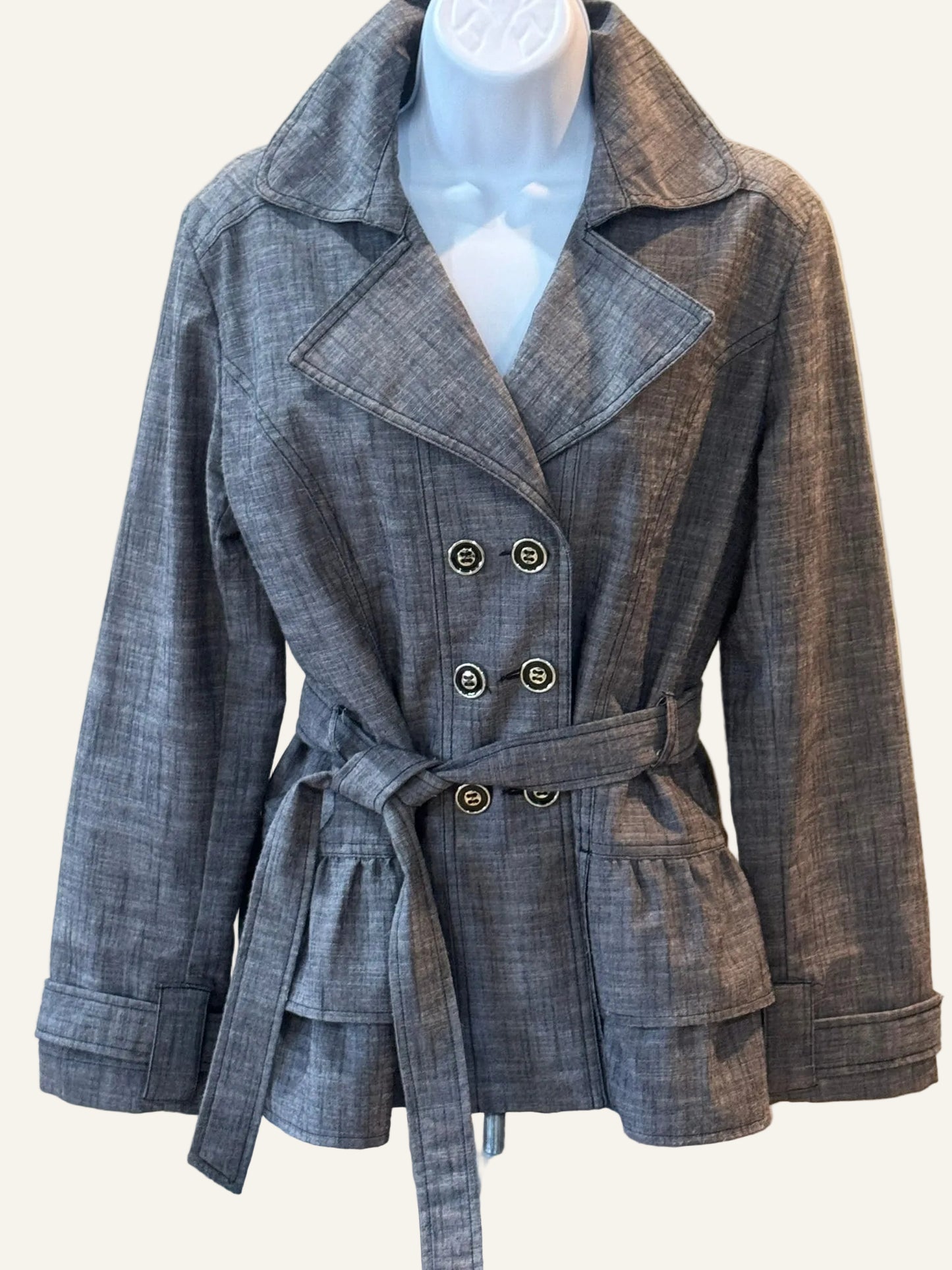 Cynthia Rowley Gray Belted Jacket