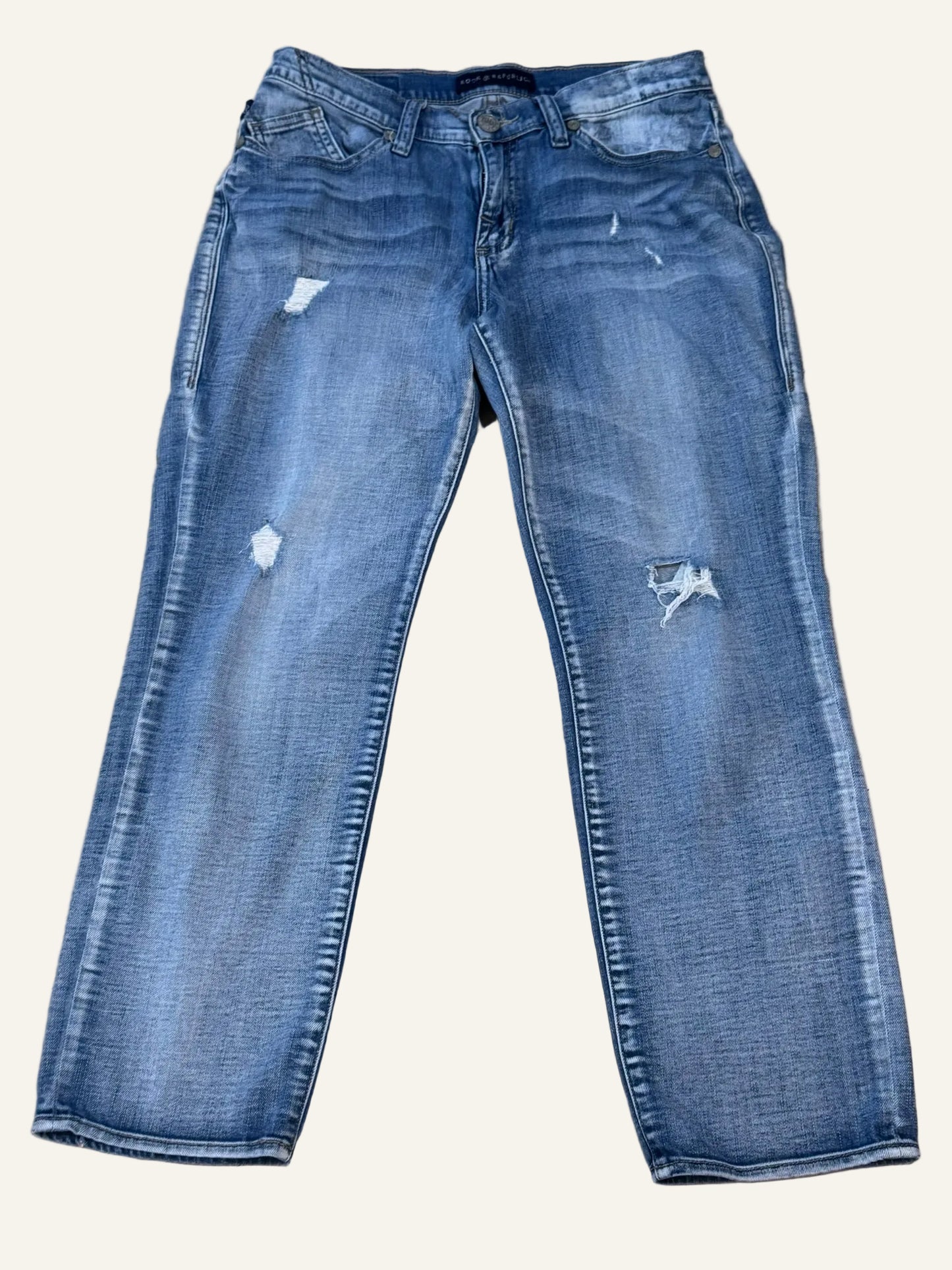 Rock & Republic Distressed Blue Denim Jeans