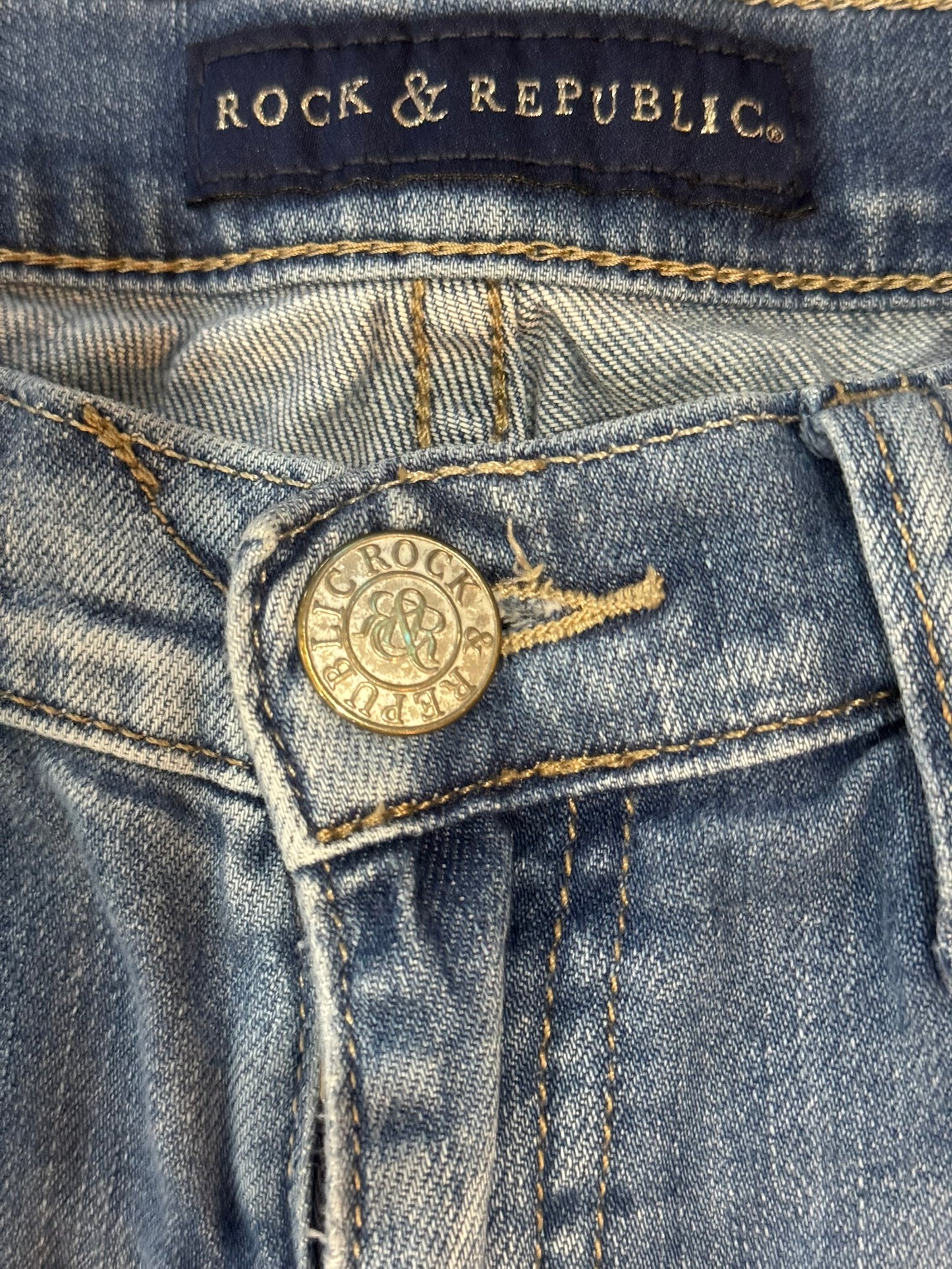 Rock & Republic Distressed Blue Denim Jeans
