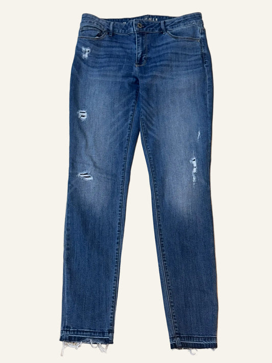 Skimmer Distressed Women's Blue Jeans