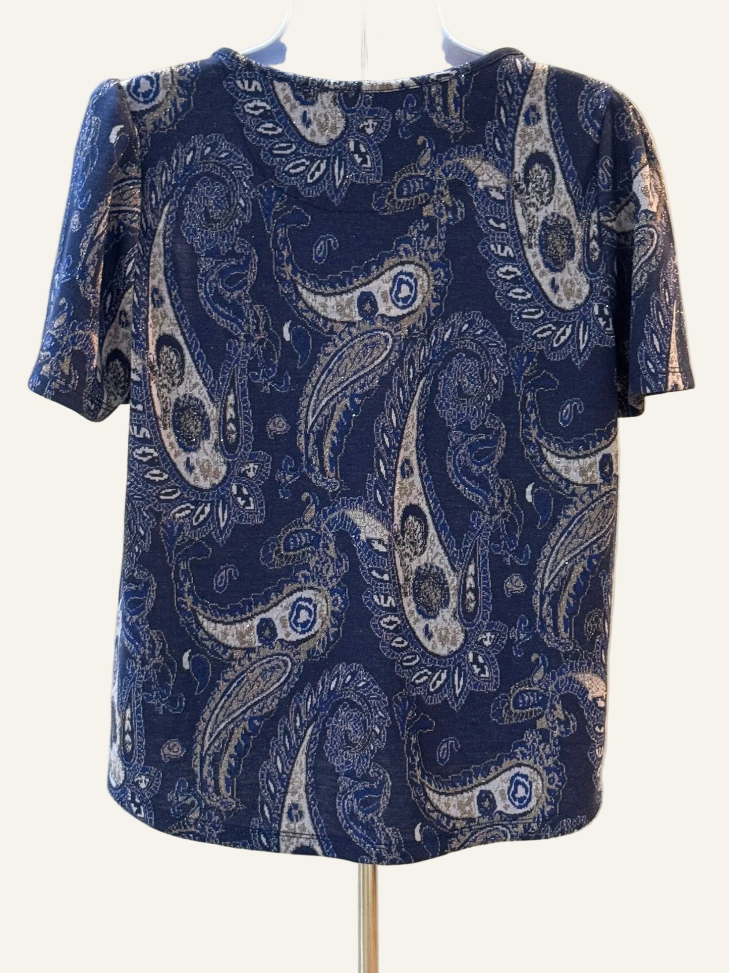 Anthropologie Blue Paisley Top