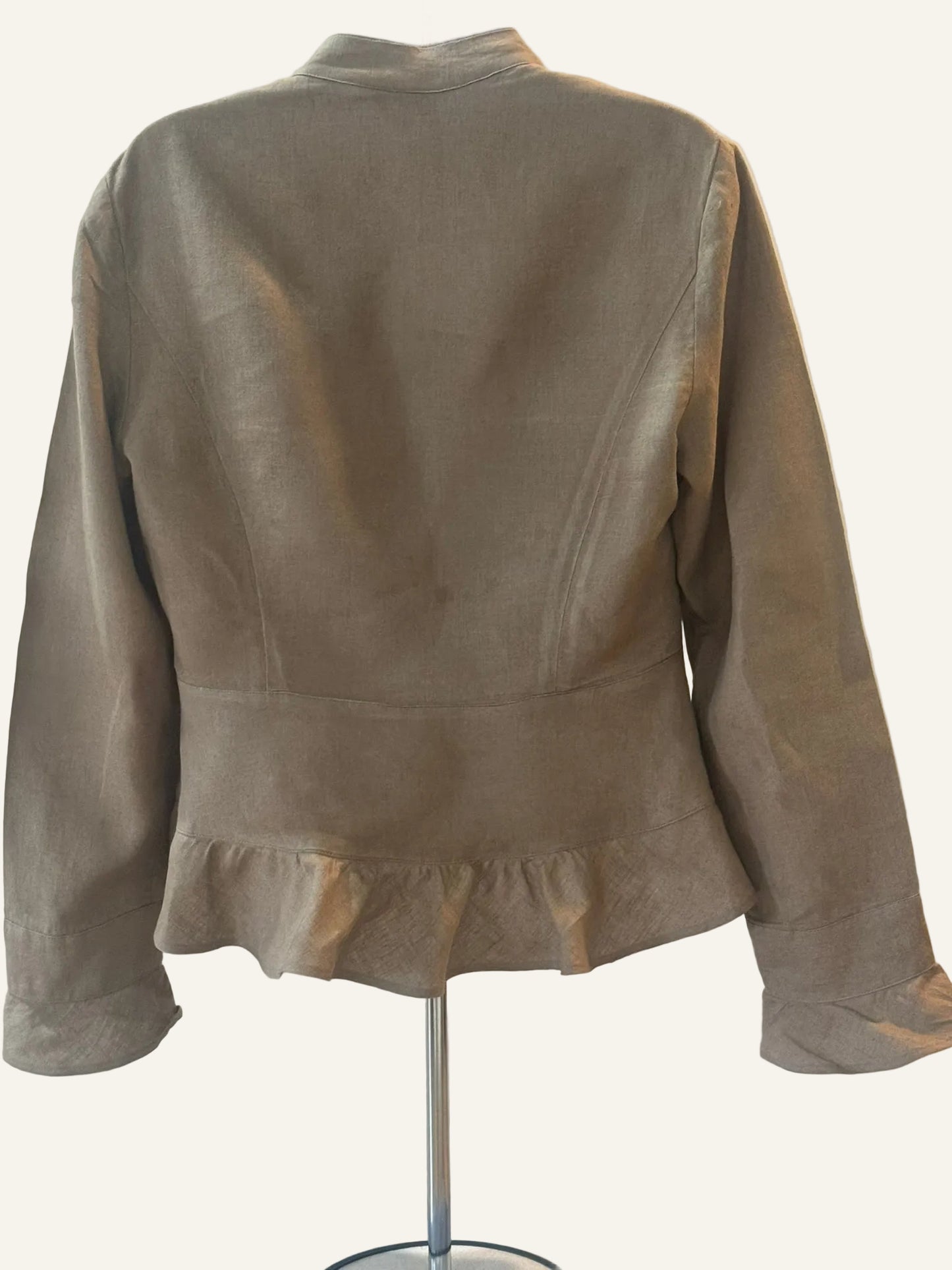 J. Jill Taupe Linen Jacket