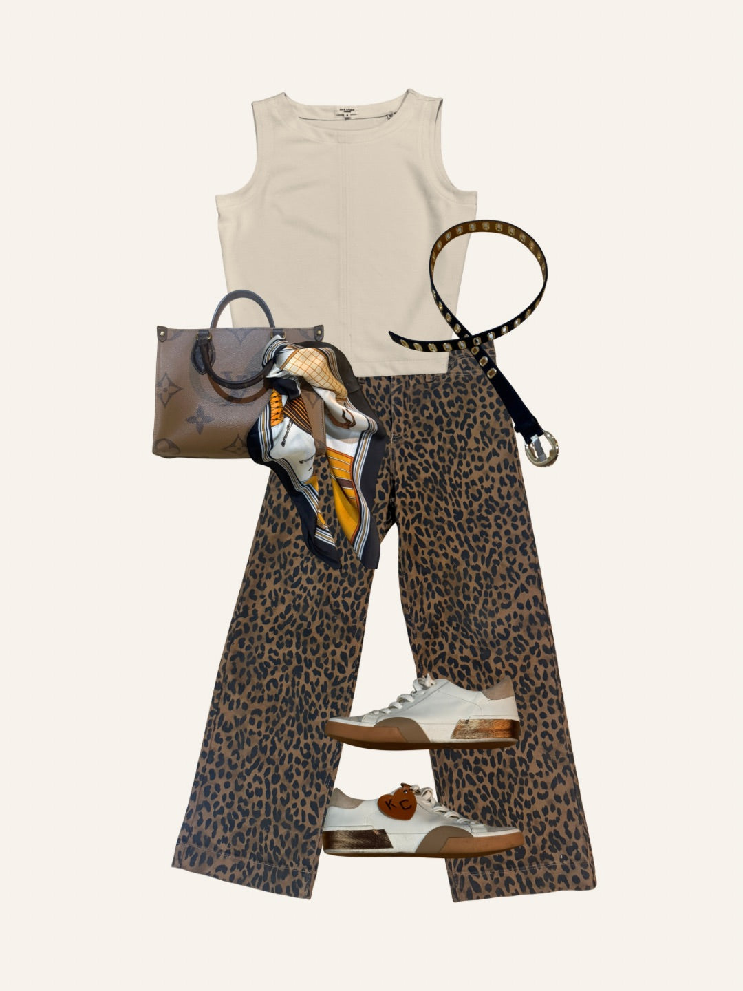 Max Studio London Cream Sleeveless Stop