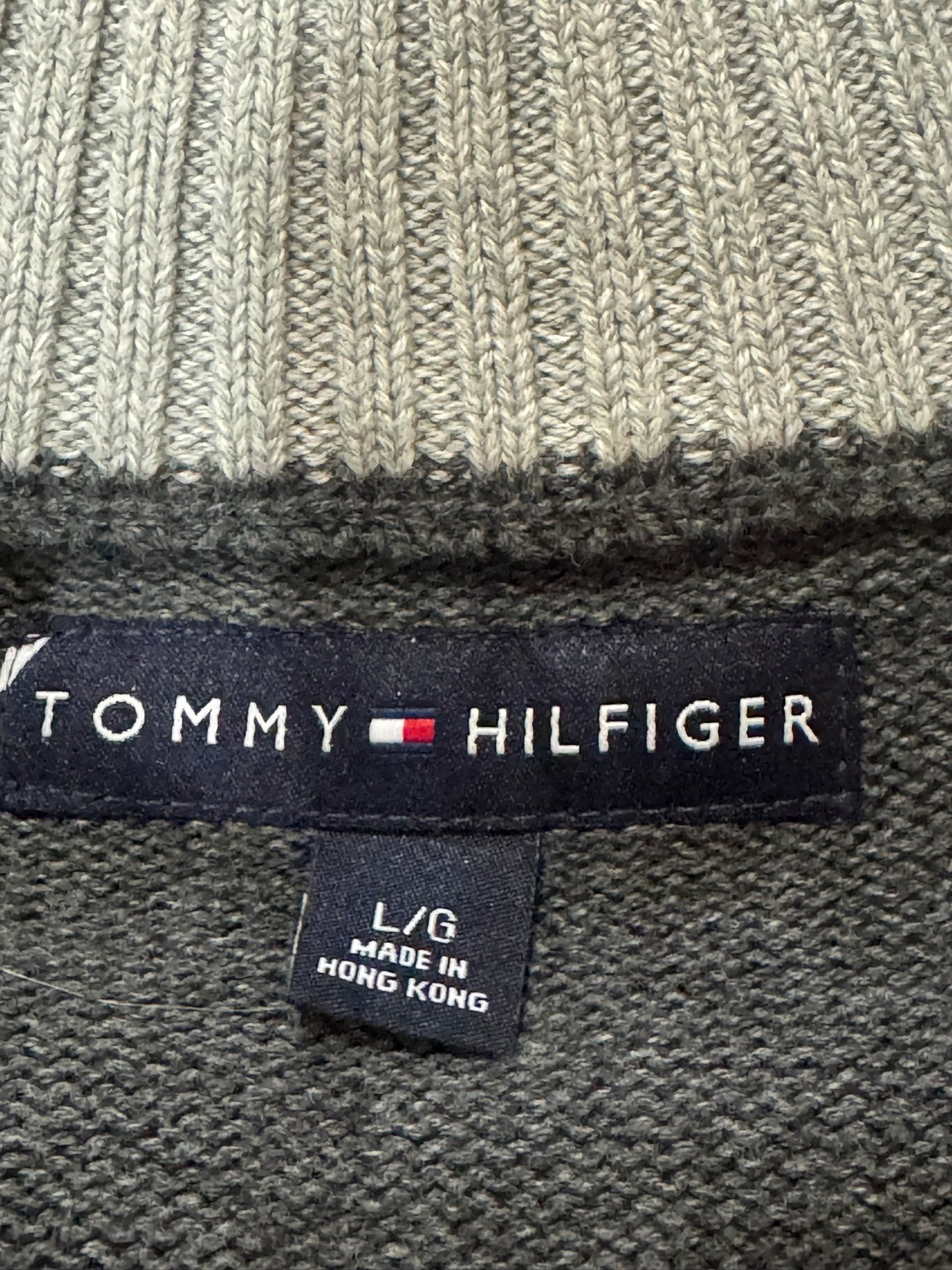 Tommy Hilfiger Gray Quarter-Zip Sweater
