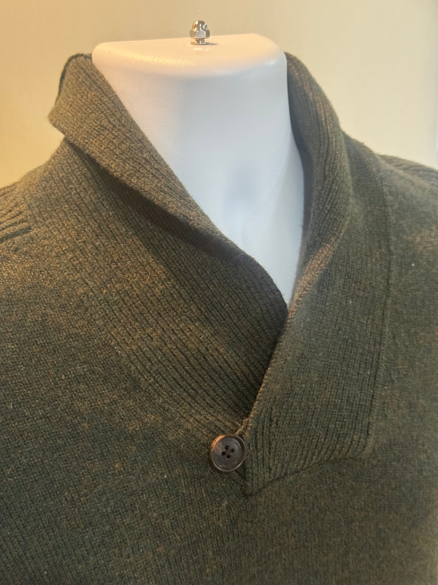 Joseph Abboud Green Shawl Collar Sweater