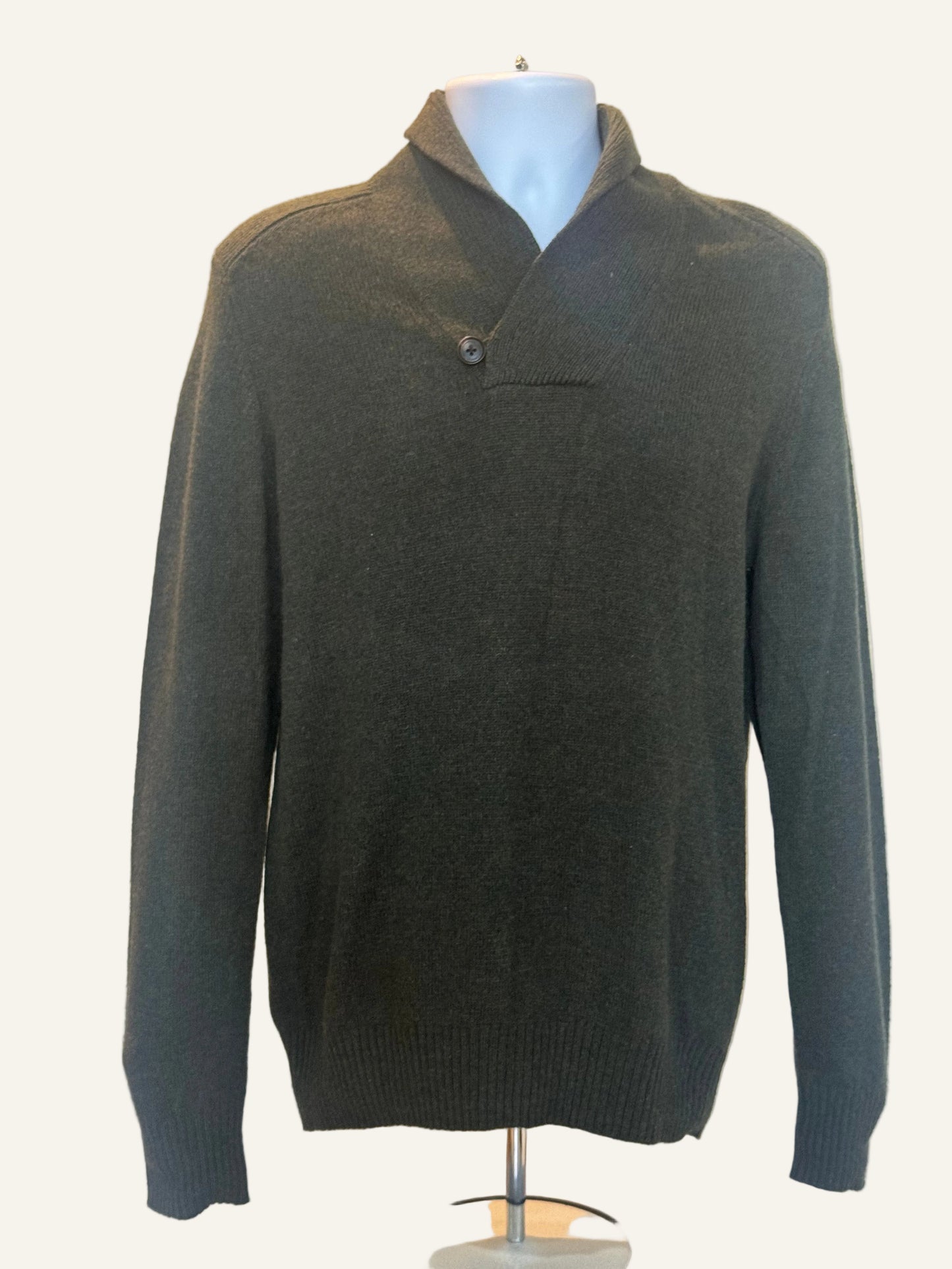 Joseph Abboud Green Shawl Collar Sweater