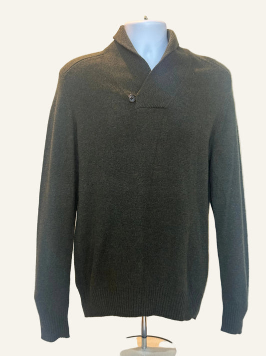 Joseph Abboud Green Shawl Collar Sweater