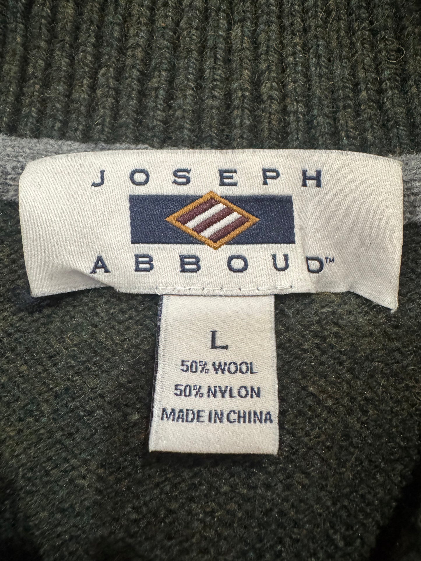 Joseph Abboud Green Shawl Collar Sweater