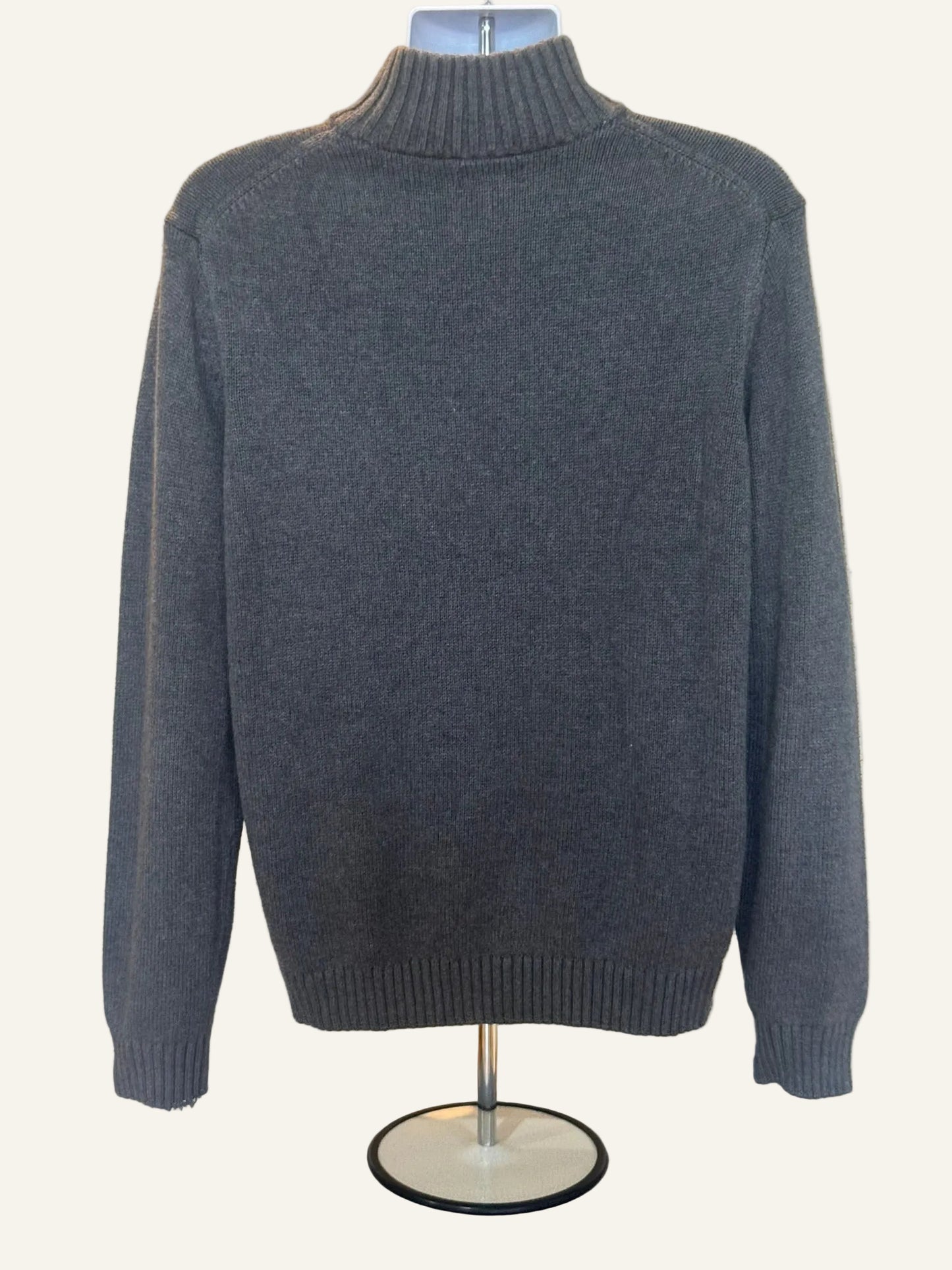 Croft & Barrow Gray Quarter-Zip Sweater