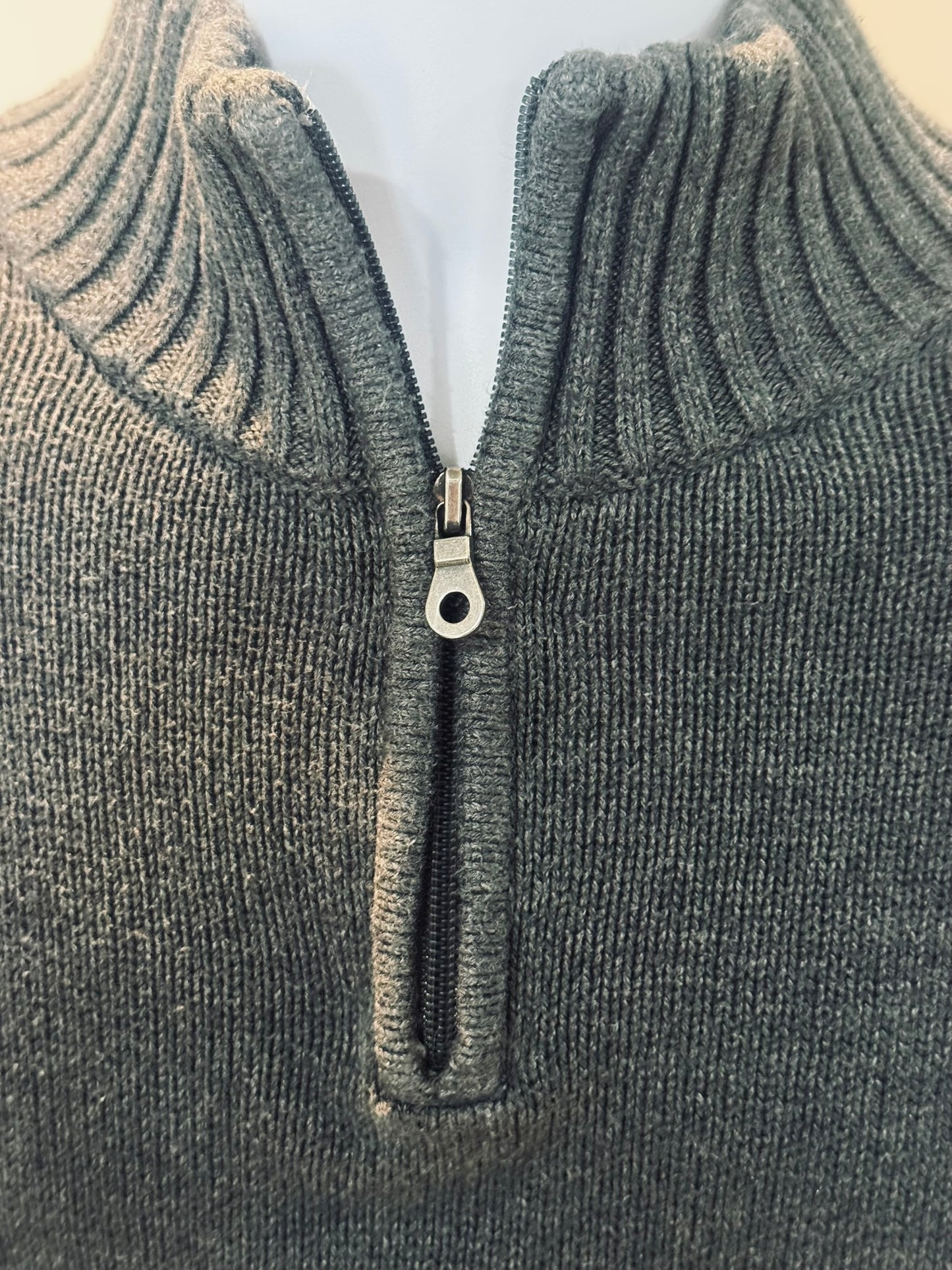 Croft & Barrow Gray Quarter-Zip Sweater
