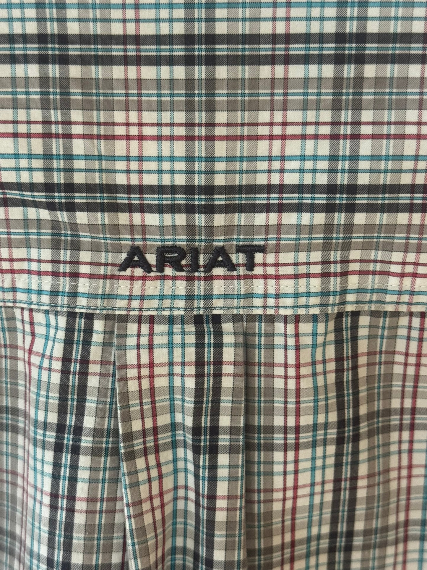 Ariat Pro Series Gray Plaid Western Shirt