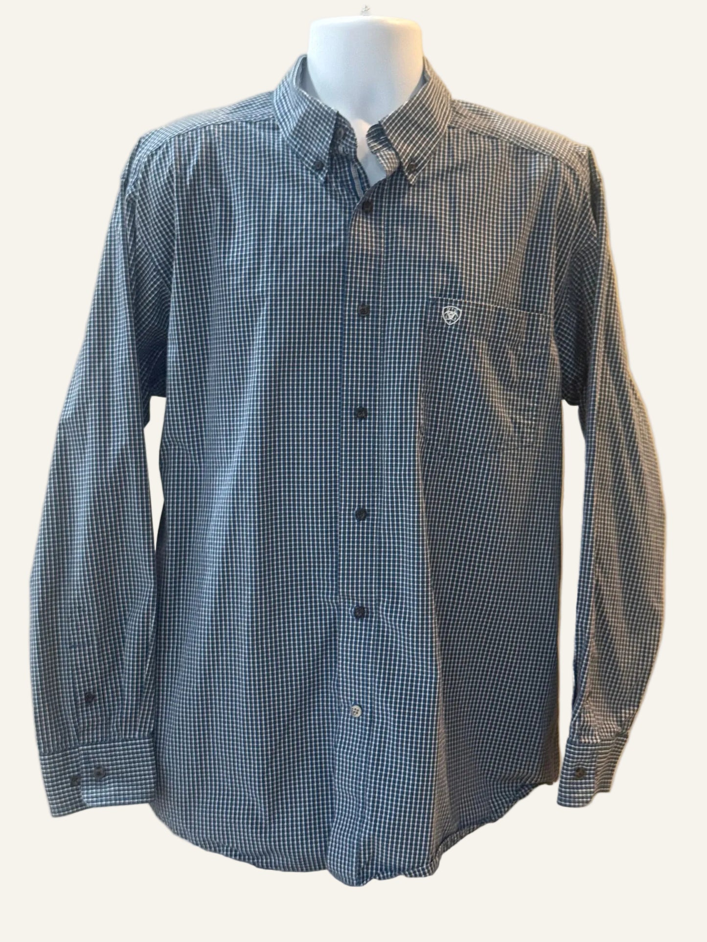 Ariat Pro Series Blue Checkered Western Shirt