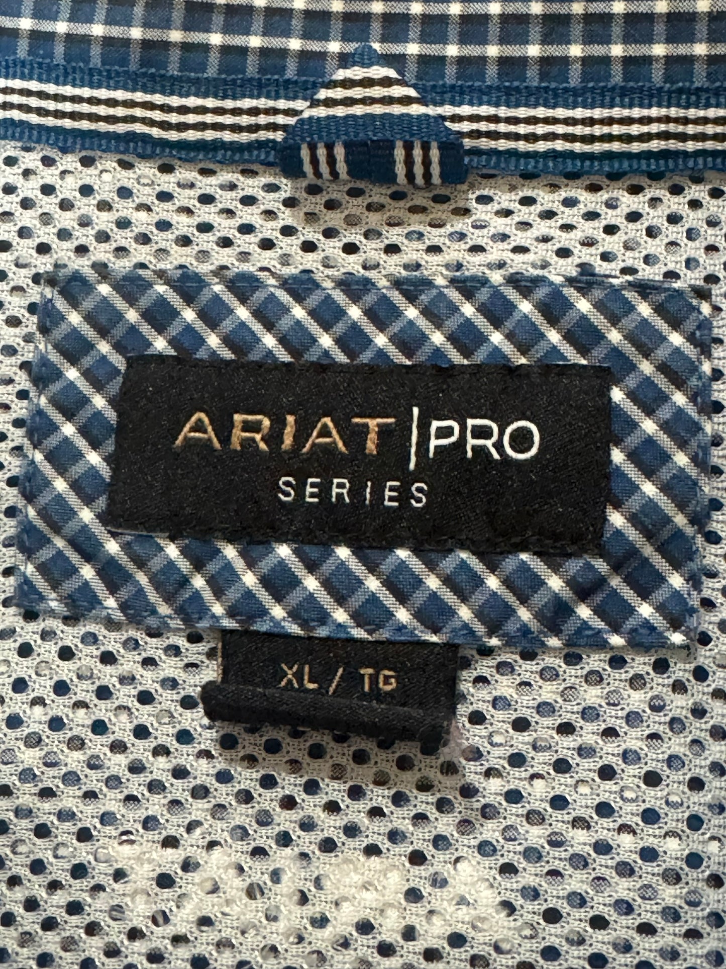 Ariat Pro Series Blue Checkered Western Shirt