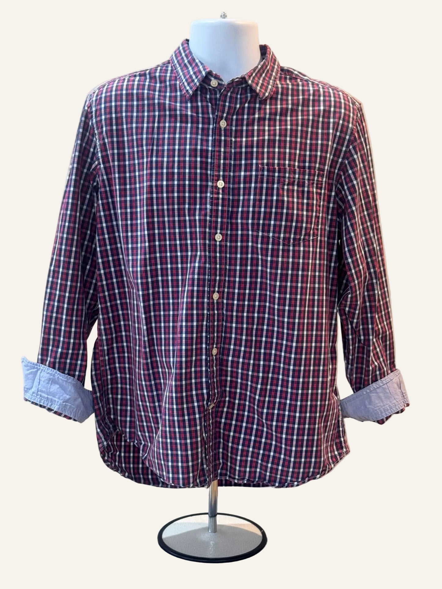 Banana Republic Blue Checkered Shirt