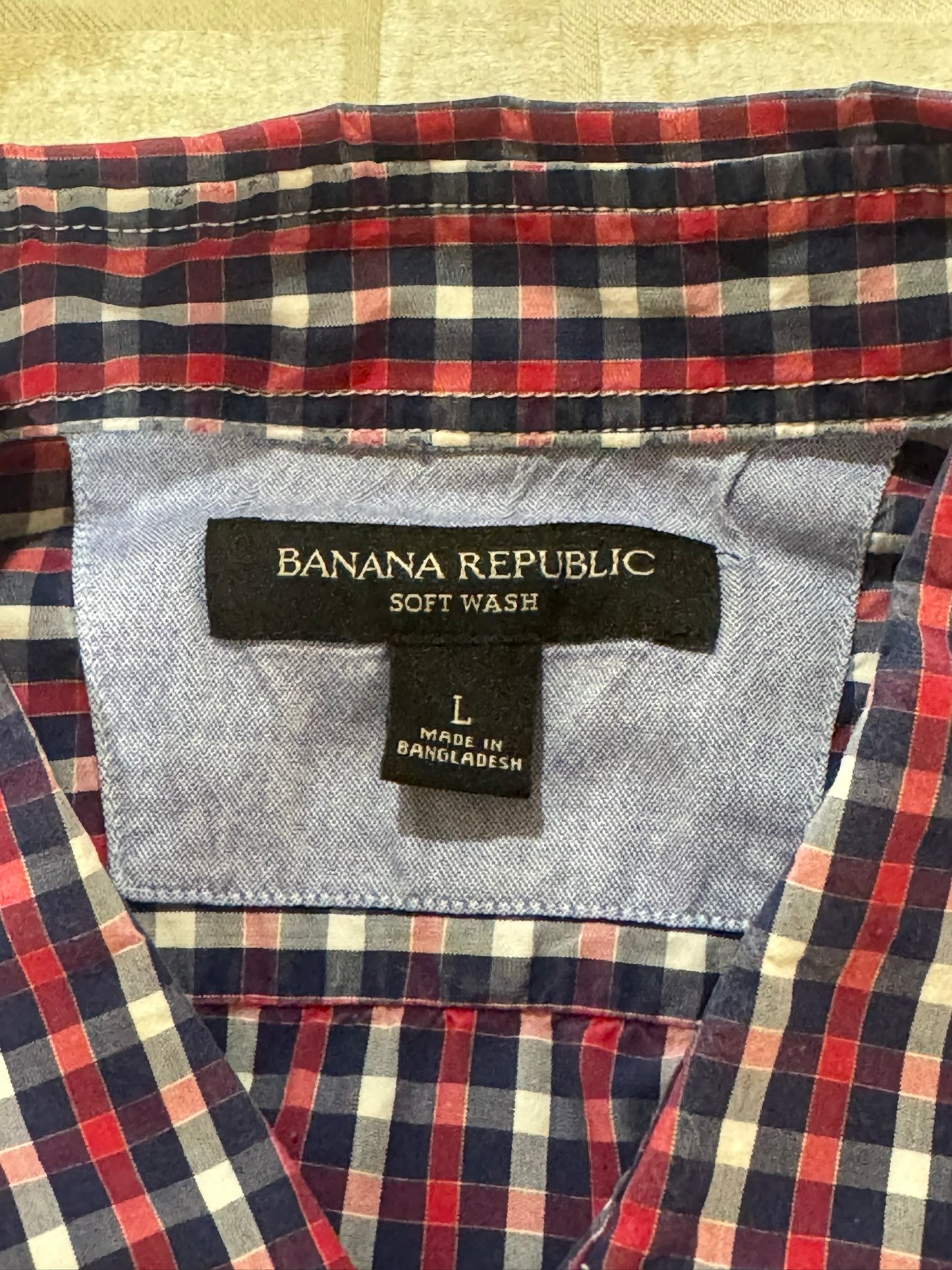 Banana Republic Blue Checkered Shirt
