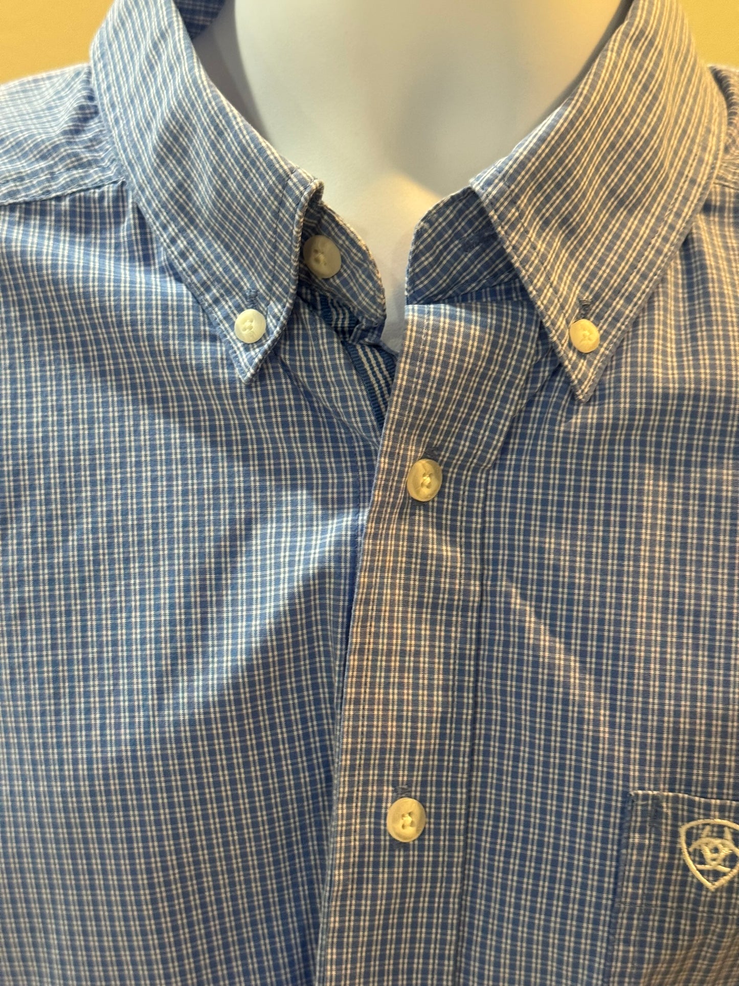 Ariat Pro Series Blue Checkered Western Shirt